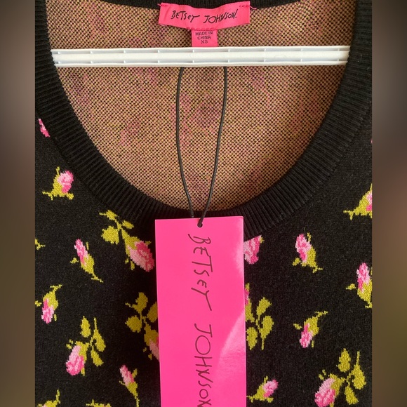 Betsey Johnson Pink Glo Floral Print Dress Women’s XS/S *NWT* - Picture 5 of 7